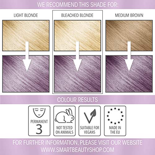 Smart Beauty Tinte de Pelo Permanente, Metálico Pastel Color con Nutritivo Nio-Active Plex Tratamiento Capilar, 150ML - Lila, 150 Milliliters