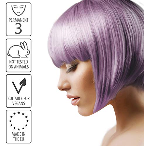 Smart Beauty Tinte de Pelo Permanente, Metálico Pastel Color con Nutritivo Nio-Active Plex Tratamiento Capilar, 150ML - Lila, 150 Milliliters