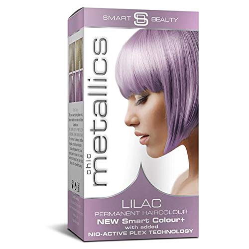 Smart Beauty Tinte de Pelo Permanente, Metálico Pastel Color con Nutritivo Nio-Active Plex Tratamiento Capilar, 150ML - Lila, 150 Milliliters