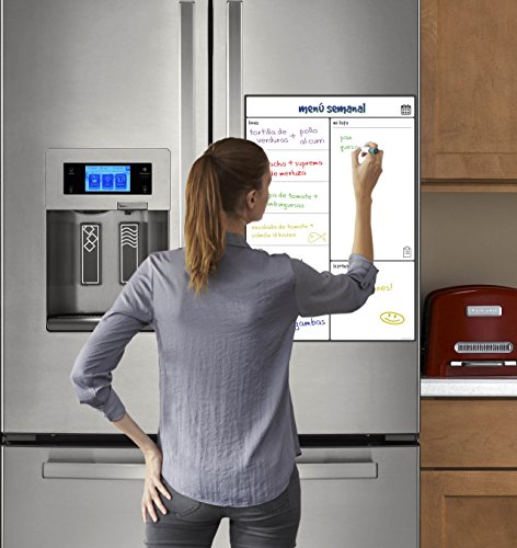 Smart Panda Calendario Magnético para Nevera - Ideal Planificador de Menú, Recordatorio, Lista de la Compra - Pizarra Magnética Incluye 4 Rotuladores de Color – Semanal – En Español