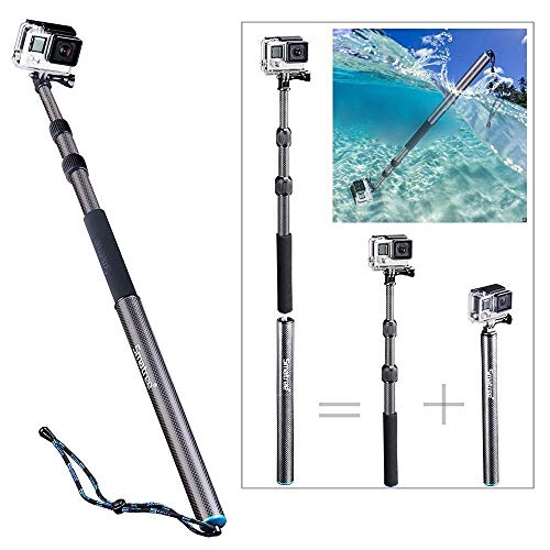 Smatree S3C Palo Selfie Stick Impermeable para GoPro MAX, Hero 2018, Hero 9/8/7/6/5/4/3+/3/2/1/Fusion/Session,Osmo Action (12,5"-39,5")