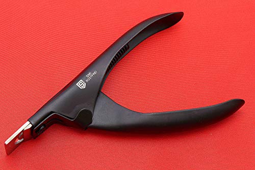 SMI - Cortaúñas acrílicas Tip cutter cortaúñas de uñas falsas, cortaúñas de uñas artificiales cortador de uñas de gel postizas, manicura pedicura, recortadora de uñas 12,7 cm de color negro