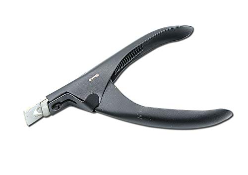 SMI - Cortaúñas acrílicas Tip cutter cortaúñas de uñas falsas, cortaúñas de uñas artificiales cortador de uñas de gel postizas, manicura pedicura, recortadora de uñas 12,7 cm de color negro