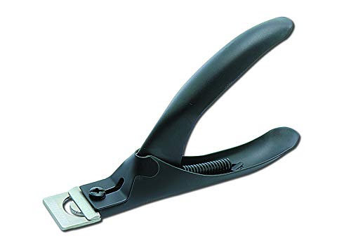 SMI - Cortaúñas acrílicas Tip cutter cortaúñas de uñas falsas, cortaúñas de uñas artificiales cortador de uñas de gel postizas, manicura pedicura, recortadora de uñas 12,7 cm de color negro