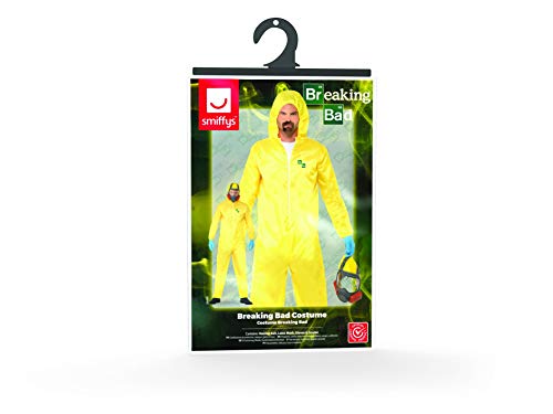 Smiffy'S 20498L Disfraz De Breaking Bad Con Buzo De Protección, Amarillo, L - Tamaño 42"-44"