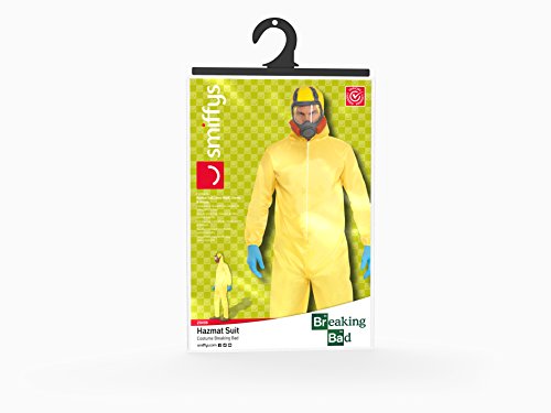 Smiffy'S 20498L Disfraz De Breaking Bad Con Buzo De Protección, Amarillo, L - Tamaño 42"-44"