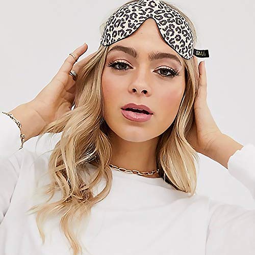 SMUG - Máscara de dormir contorneada con luz opaca 3D para bloquear la belleza y la máscara de ojos y bolsa de accesorios para regalo, diseño de animales