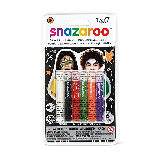 Snazaroo - Barras de pintura facial Halloween, set de 6