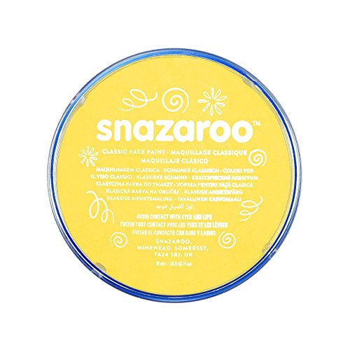 Snazaroo- Pintura facial y Corporal, 18 ml, Color amarillo brillante (Colart 1118222)
