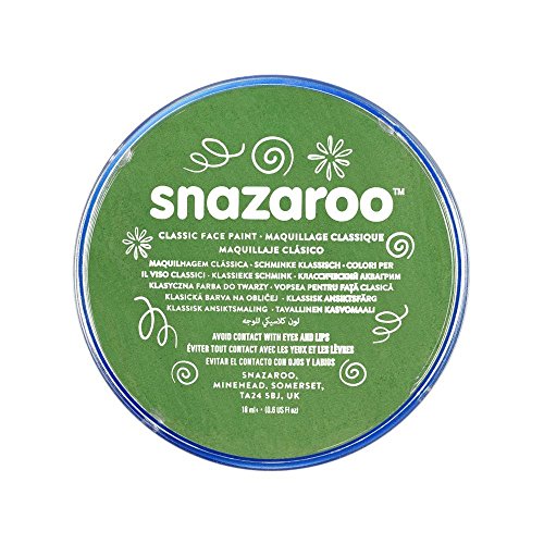 Snazaroo- Pintura facial y Corporal, 18 ml, Color verde hierba, (Colart 18477)