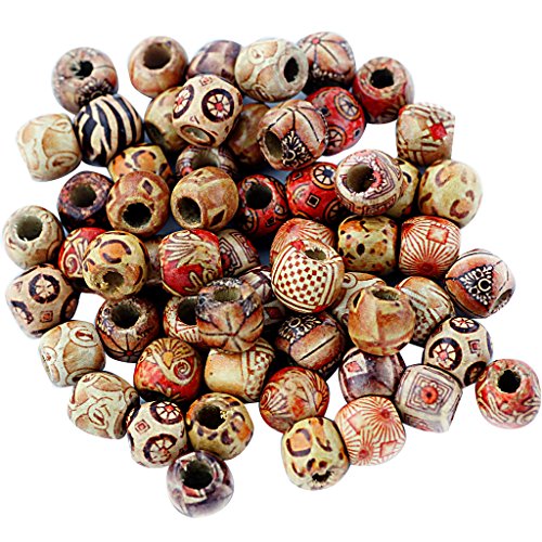 Snner 100 unidades de perlas de madera para manualidades – # 2