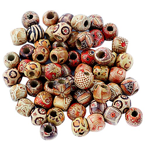 Snner 100 unidades de perlas de madera para manualidades – # 2