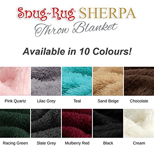 Snug Rug Special Edition Luxury - Manta de Lana Sherpa, 127 x 178 cm (Gris Lila)