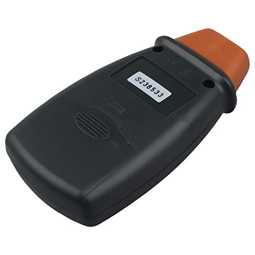 SODIAL Profesional Digital Tacometro de foto laser Sin contacto RPM Tacometro Naranja + Negro