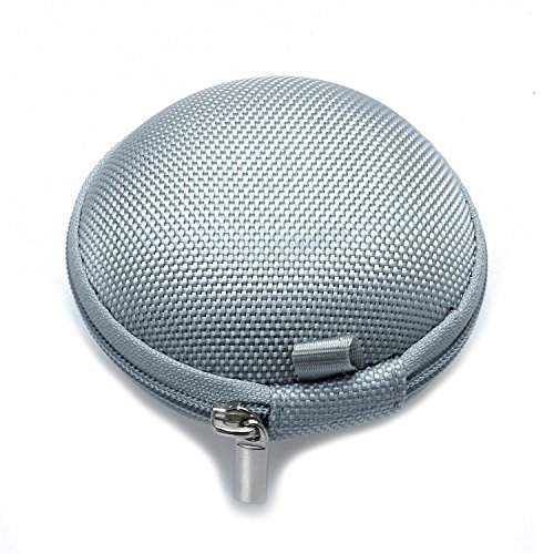 SODIAL(R) Mini Bolsa Funda Porta para Auriculares Lona Color Gris