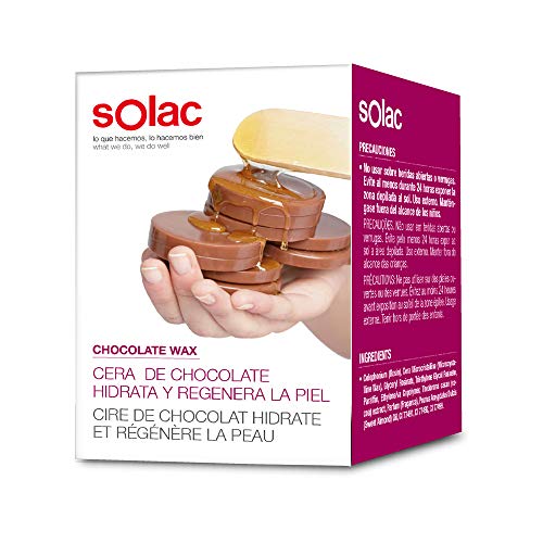 Solac DC7500 - Paquete de 10 discos de cera depilatoria caliente de chocolate, hidrata y regenera la piel, 200 g