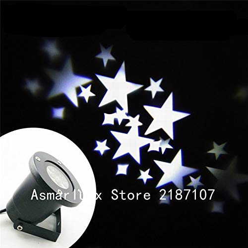 Solo 1 pieza Proyector de estrella móvil Luz de proyector impermeable blanca suave para fiesta de bodas decorativa estacional de San Valentín (blanco cálido)