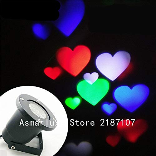 Solo 1 pieza Proyector de estrella móvil Luz de proyector impermeable blanca suave para fiesta de bodas decorativa estacional de San Valentín (blanco cálido)