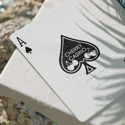 SOLOMAGIA Cherry Casino (Tropicana Teal) Playing Cards by Pure Imagination Projects