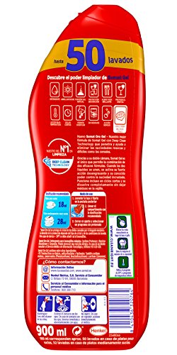 Somat Oro Gel Lavavajillas Limón – Pack de 4, Total: 200 lavados (3.6 L)