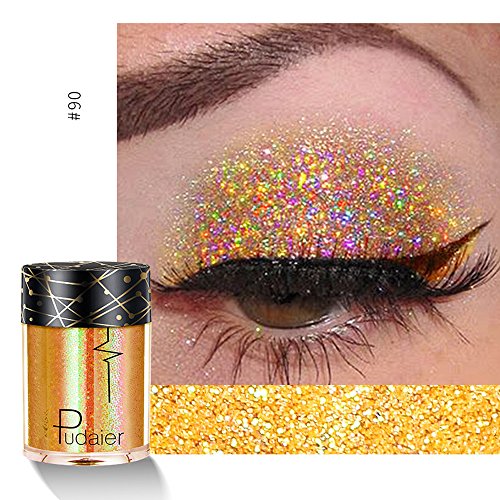 Sombra de ojos YIHANK, multiusos, con purpurina, paleta de sombras de ojos en polvo mate