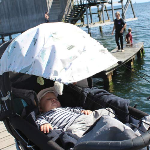 sombrilla carrito bebe universal,toldo para capazo,parasol carrito bebe,parasol carrito protección UV,toldo protector solar (gris)