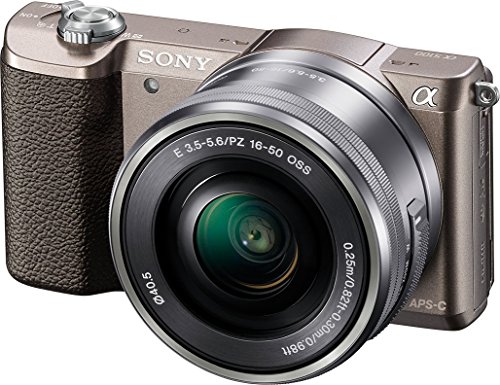 Sony ILCE-5100 - Cámara EVIL de 24.7 Mp ( pantalla 3", estabilizador óptico, vídeo Full HD ), color marrón - Kit cuerpo cámara con objetivo E PZ 16-50 mm f/3.5-5.6