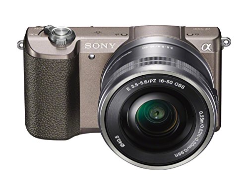 Sony ILCE-5100 - Cámara EVIL de 24.7 Mp ( pantalla 3", estabilizador óptico, vídeo Full HD ), color marrón - Kit cuerpo cámara con objetivo E PZ 16-50 mm f/3.5-5.6
