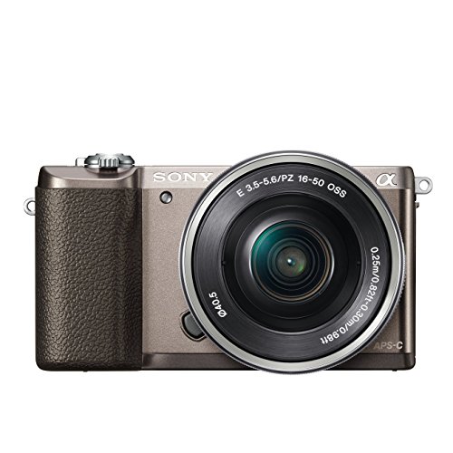 Sony ILCE-5100 - Cámara EVIL de 24.7 Mp ( pantalla 3", estabilizador óptico, vídeo Full HD ), color marrón - Kit cuerpo cámara con objetivo E PZ 16-50 mm f/3.5-5.6
