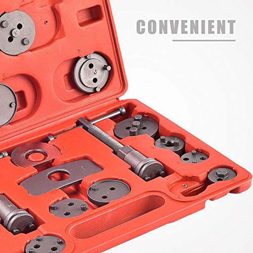 Soontrans-Reposicionador de pistones de freno - Sets de herramientas para las pinzas de freno - compresor pistones freno - 22piezas - reponer pinzas de freno- Kompressor Tool Kit Universal