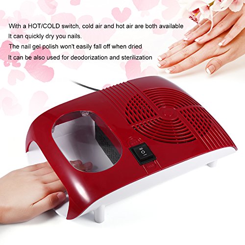 Soplador de secador de esmalte de uñas de aire caliente / frío con ventilador Herramientas de manicura para esmalte de gel de secado de uñas