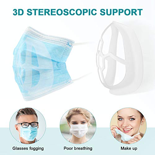 Soporte 3D Soporte de Protección de Lápiz Labial 3D Prevenir Eliminación de Maquillaje Mejora Espacio de Respiración Ayuda a Respirar Suavemente para Niños Correr Verano (10)