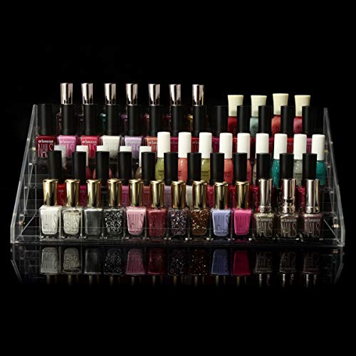 Soporte de Esmalte de Uñas, Organizador de Maquillaje Transparente Grande, Luckyfine Caja para Cosméticos, Organizador Cosmético, 5 Niveles