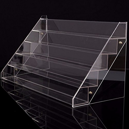 Soporte de Esmalte de Uñas, Organizador de Maquillaje Transparente Grande, Luckyfine Caja para Cosméticos, Organizador Cosmético, 5 Niveles