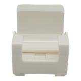 Soporte para maquinilla de afeitar de plástico resistente al polvo con ventosa para hombre Tamaño libre blanco