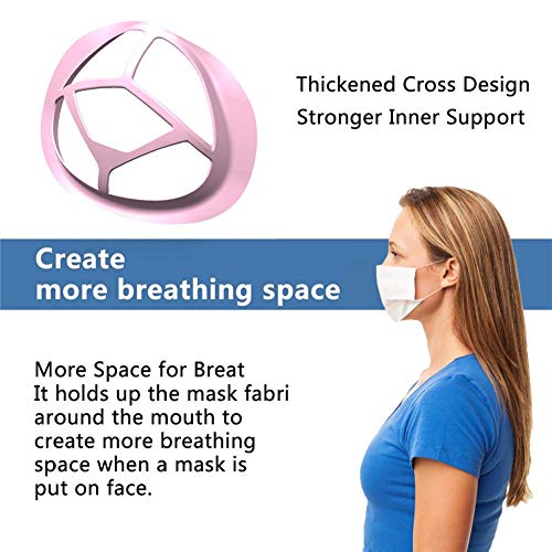 Soporte Protector De Lápiz Labial 3D, Juego De 5, Cómodo Marco De Soporte Interior De Plástico Para La Cara, Protector De Maquillaje Reutilizable, Crea Más Espacio Para Respirar Para Niños, Adultos