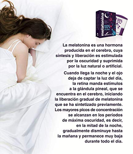 Soria Natural - Melatonina - Complemento alimenticio - Regulacion del sueño, insomnio - 90 comprimidos - Jet-lag - Antiedad