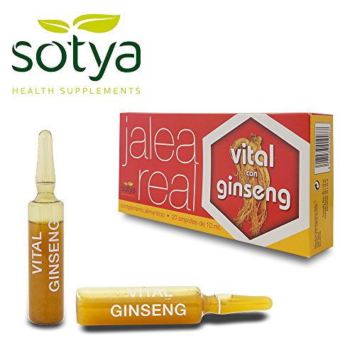Sotya Jalea Real Vital, Complemento Alimenticio con Ginseng, 20 Ampollas