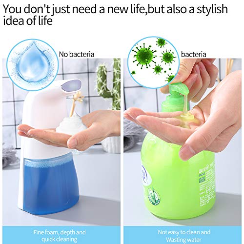 Soulpala Dispensador de Jabón Automático, 300ML Dispensador de Desinfectante Manos sin Contacto Sensor de Movimiento infrarrojo, para baño, Kithcen y Hotel