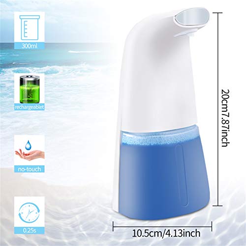 Soulpala Dispensador de Jabón Automático, 300ML Dispensador de Desinfectante Manos sin Contacto Sensor de Movimiento infrarrojo, para baño, Kithcen y Hotel