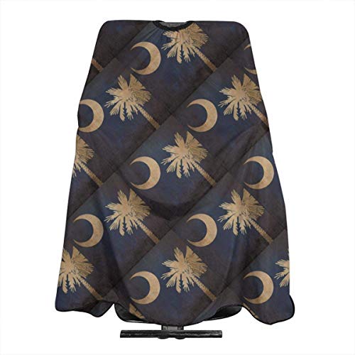 South Carolina - Capa de corte de pelo para peluquería, diseño de bandera de Carolina del Sur, accesorio para peinar unisex