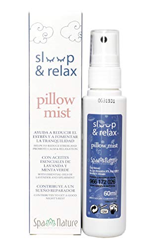 Spa Nature Pillow Mist - Sleep Spray Spray De Almohada Sueño Profundo Pulverizador para Almohada Sleep and Relax Spray para Dormir- Spray Lavanda y Camomila. Spray de Aromaterapia de lavanda