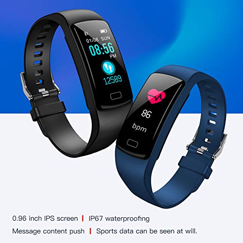 SparY Fitness Tracker-Smart Watch Fitness Wristband-Rastreador de Actividad de presión Arterial a Prueba de Agua con cronómetro,GPS,podómetro,Contador de Pasos para Mujeres Hombres(Púrpura)