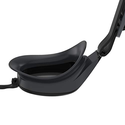 Speedo Hydropure Swimming Goggles, Unisex-Adult, Black/Grey, One Size