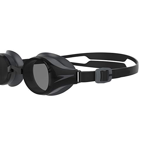 Speedo Hydropure Swimming Goggles, Unisex-Adult, Black/Grey, One Size