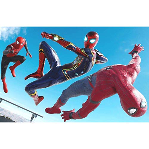 Spider-Man: Far From Home, Marvel Avengers Spiderman Máscara de cara completa de PVC Casco Cascos, Película Cosplay Sombra Disimular Accesorios de disfraces de batalla, Cabeza de Halloween,A-OneSize