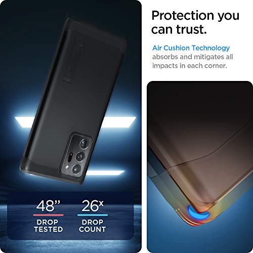 Spigen Funda Tough Armor para Samsung Galaxy Note 20 Ultra (6.9 Pulgadas), Doble Capa y Protección Extrema contra caídas