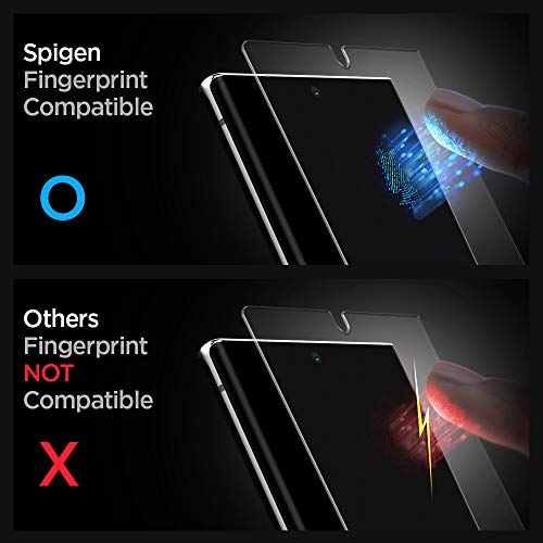 Spigen, Protector de Pantalla para Samsung Galaxy Note 20 Ultra Glast.TR Platinum 2.0, UV Vidrio Templado, Compatible con Fundas, Huella Digital Ultrasónica