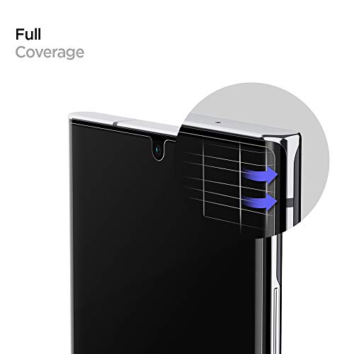 Spigen, Protector de Pantalla para Samsung Galaxy Note 20 Ultra Glast.TR Platinum 2.0, UV Vidrio Templado, Compatible con Fundas, Huella Digital Ultrasónica