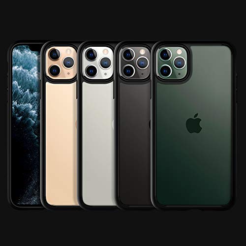 Spigen Ultra Hybrid Funda para iPhone 11 Pro MAX, Compatible con Apple iPhone 11 Pro MAX (6.5") 2019 - Negro Mate